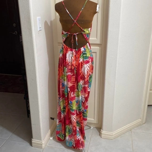 EXPRESS FLORAL MAXI DRESS FOR SUMMER SIZE MEDIUM - Picture 9 of 11